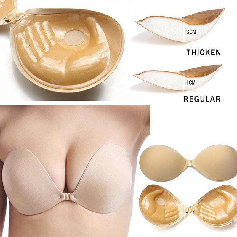 Selbstklebender unsichtbarer Super-Push-up-BH aus Silikon